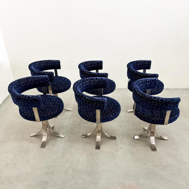 1970s Vintage 1970s Osvaldo Borsani Set of 6 Dining Chairs For Sale - Image 5 of 11