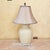 Vintage American Hand-Painted Ceramic Chrysanthemum Table Lamp With Floral Motif, Cream Glazed Porcelain, 28"h For Sale - Image 4 of 18