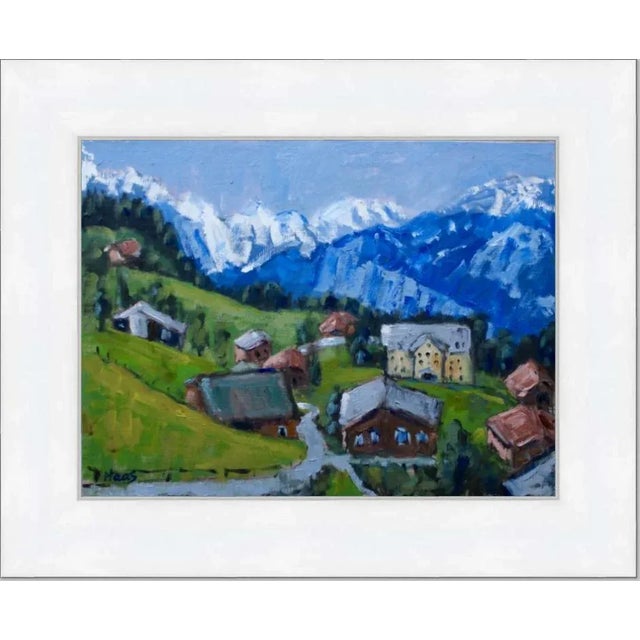 "Swiss Alps, Switzerland" Contemporary Landscape Oil Painting For Sale - Image 12 of 12