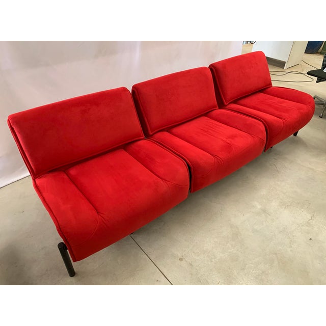 1980s Model 125 Veranda 3-Seater Sofa by Vico Magistretti for Cassina, 1980s For Sale - Image 5 of 18