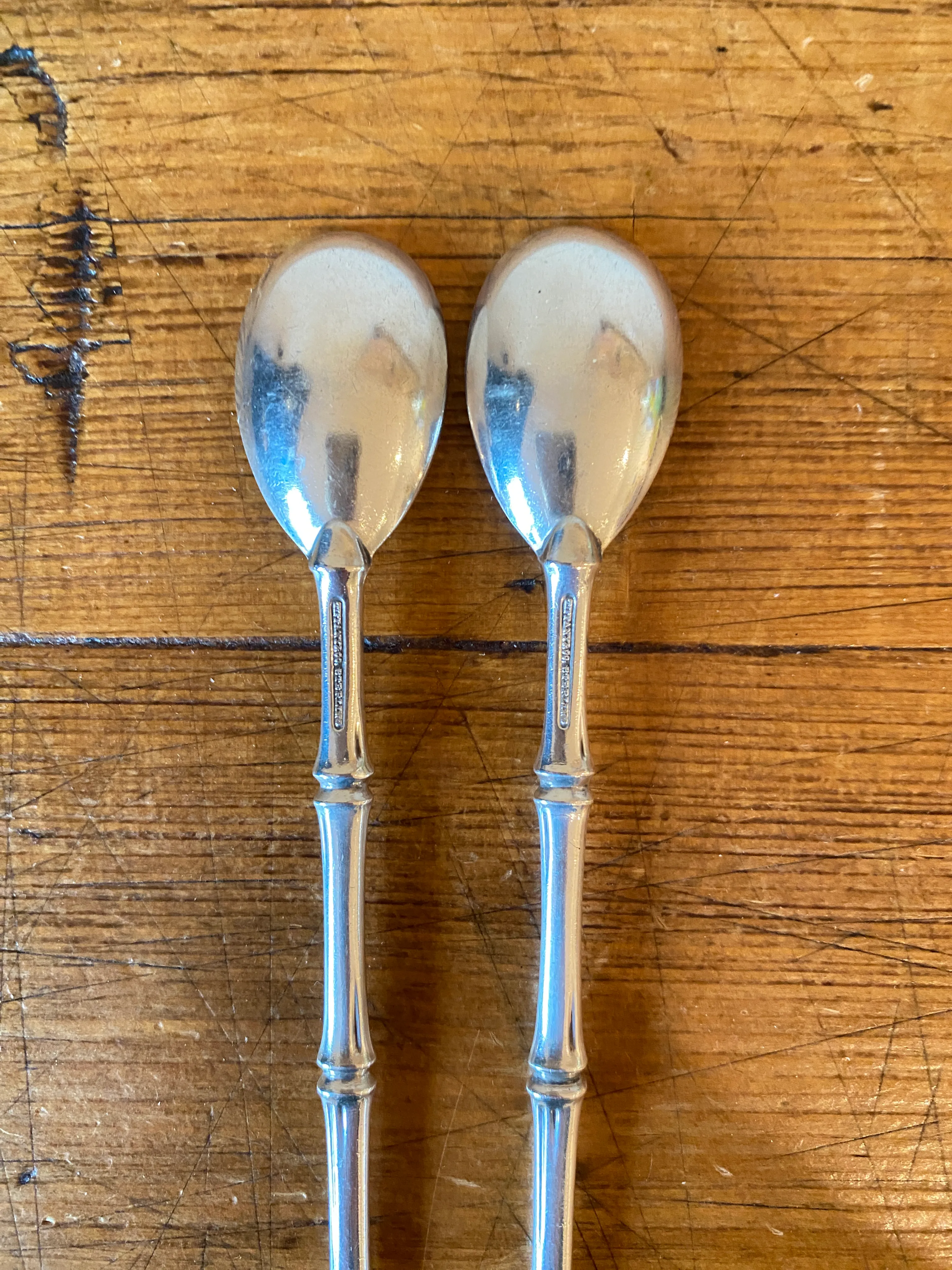Vintage Tiffany & Co. Bamboo Sterling Silver Iced Tea Spoons- Set