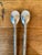 Tiffany and Co. Vintage Tiffany & Co. Bamboo Sterling Silver Iced Tea Spoons- Set of 2 For Sale - Image 4 of 7