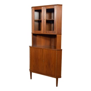 Mid-Century Modern Teak Corner Cabinet, Denmark, 1960s For Sale