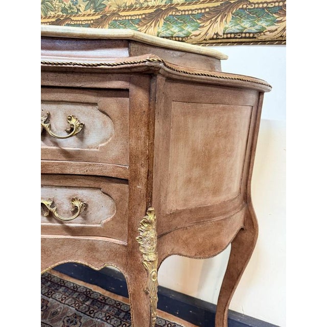Vintage French Chest with Marble Top For Sale - Image 10 of 11
