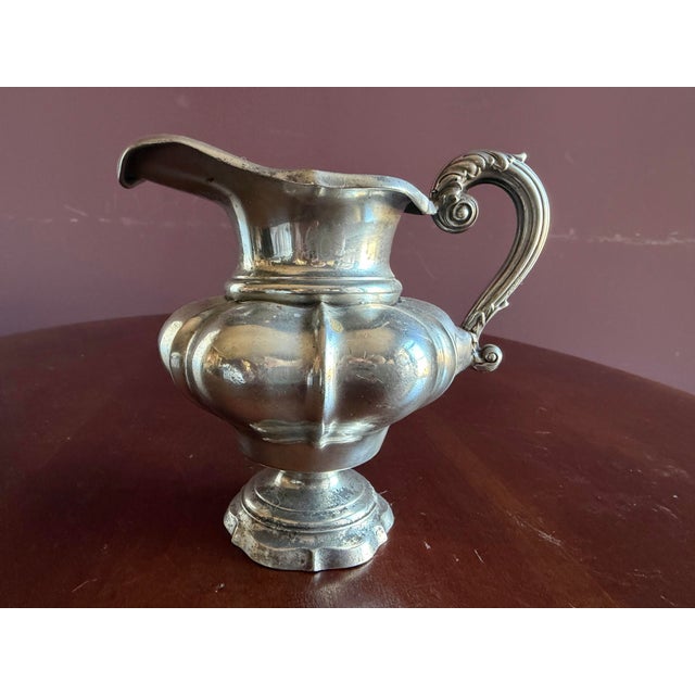 Silver Mid 19th Century James Dixon & Sons Mid 19th Century Pewter Coffee/Tea Pot Service. For Sale - Image 8 of 12