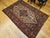 Antique Malayer Rug, Hand-Knotted Wool, Geometric Pattern, 4x6, Ivory & Navy For Sale - Image 4 of 18