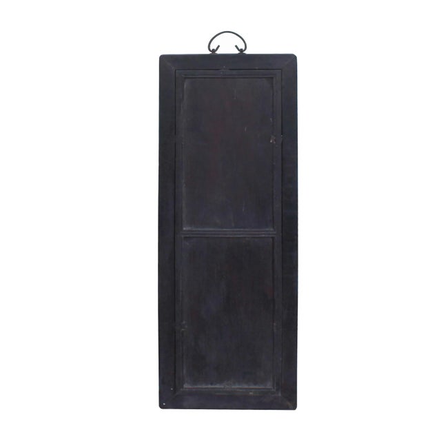 Vintage Chinese Wood Frame Porcelain Flower Birds Wall Plaque Panel For Sale In San Francisco - Image 6 of 7