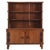 This French Brutalist two-piece cabinet features a richly grained, warm-toned oak construction with a beautifully aged...