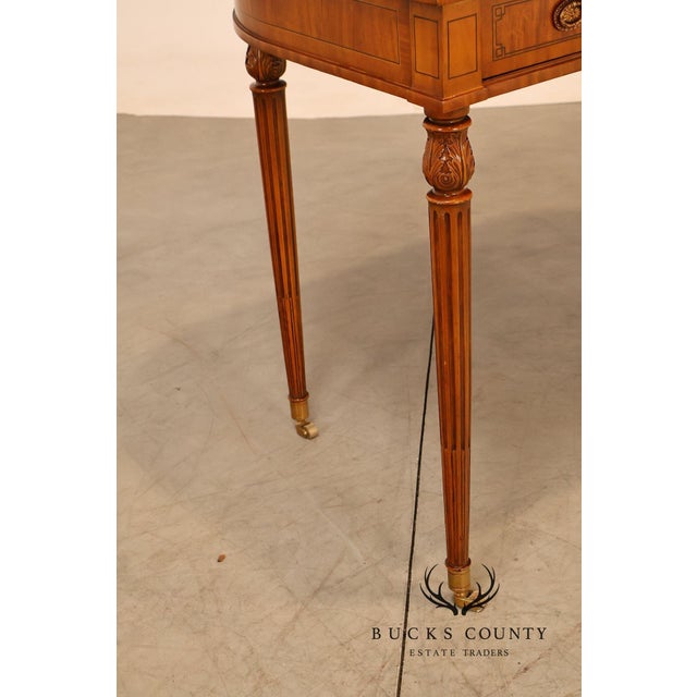 Wood Maitland Smith Regency Style Satinwood Carlton House Writing Desk For Sale - Image 7 of 18