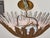 Italian 1930s Italian Giltwood Sunburst Chandelier with Frosted Glass Diffuser For Sale - Image 3 of 7