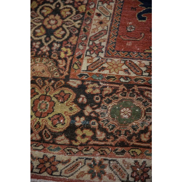 1910s Antique Persian Mahal Animal Motif Wool Carpet For Sale - Image 9 of 13
