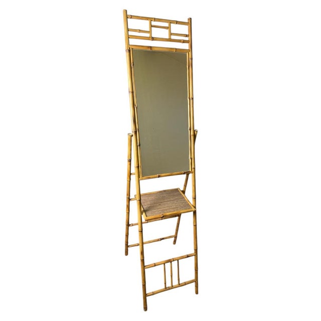 Bamboo Psyche Mirror, 1970 For Sale - Image 14 of 14