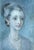 Wood Vintage Original Portrait of Woman on Canvas For Sale - Image 7 of 12