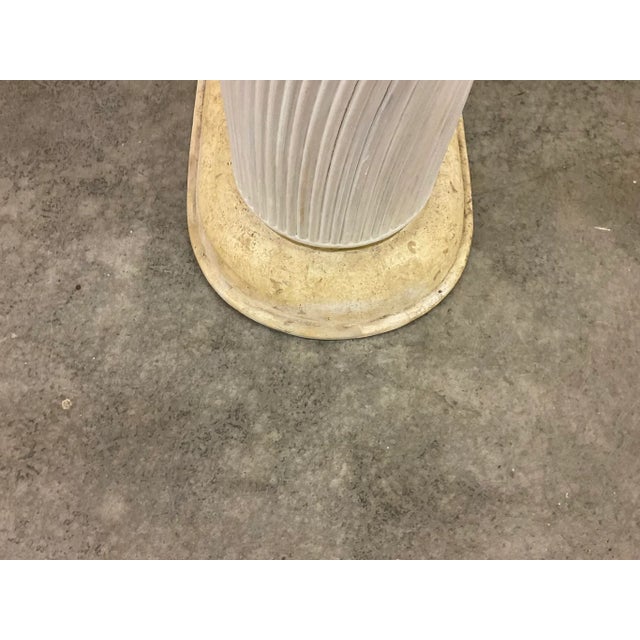 1990s Tessellated Fossil Stone, Split Pencil Reed Side Table Maitland Smith Style For Sale - Image 10 of 11