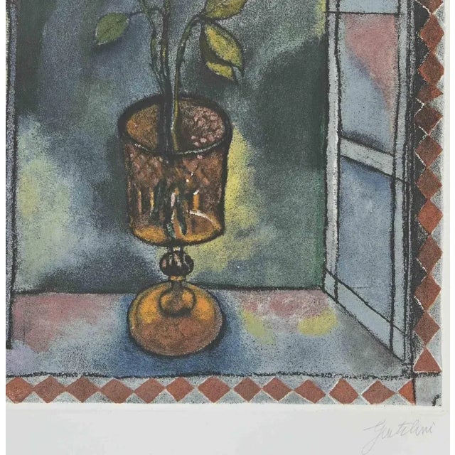 The Sun is an etching and aquatint realized by Franco Gentilini (Italian Painter, 1909-1981) in the 1970s. from the serie...