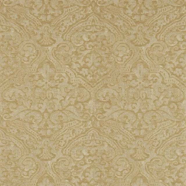 Zoffany Renaissance Damask Wallpaper in Warm Gold - a Sample For Sale