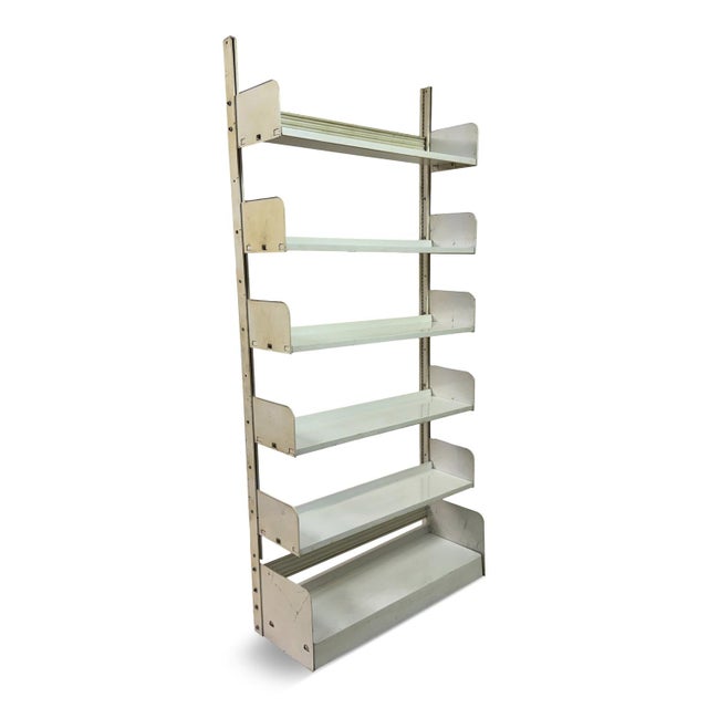 Industrial Congresso Bookcase or Shelving System in White Steel by Lips Vago, 1960s For Sale - Image 14 of 15