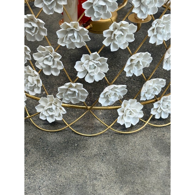 Regina Andrew Alice Porcelain Flower Embellished Chandelier For Sale - Image 12 of 12