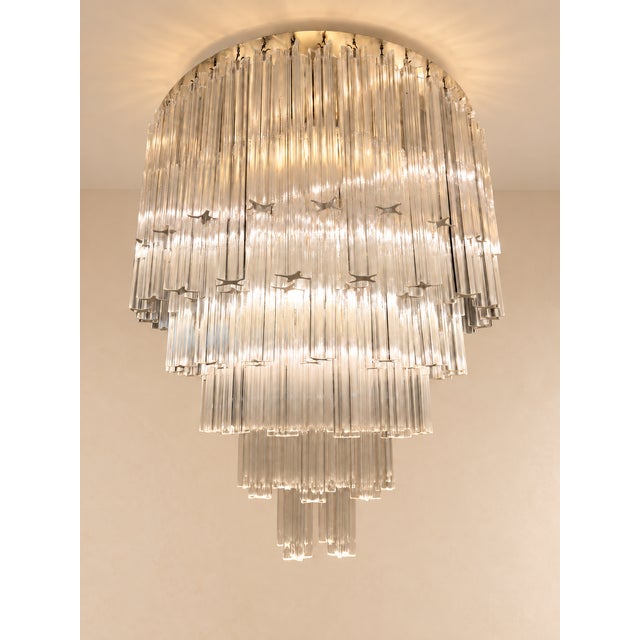 1970s Vintage Italian Crystal Lamp, 1970s For Sale - Image 5 of 9