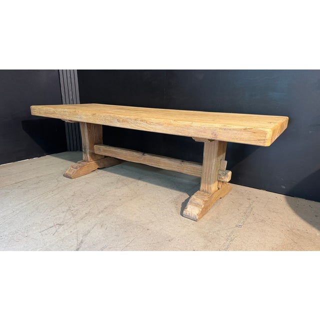 Large French Farmhouse Dining Table in Oak, 1920 For Sale - Image 3 of 16