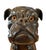 Antique French Walnut Hand Carved English Bulldog Brush Stand / Valet / Matchstick Holder With Amber Glass Eyes, Iris Apfel Owned For Sale In Dallas - Image 6 of 8