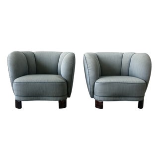 Vintage Danish Lounge Chairs by Viggo Boesen, 1940s, Set of 2 For Sale