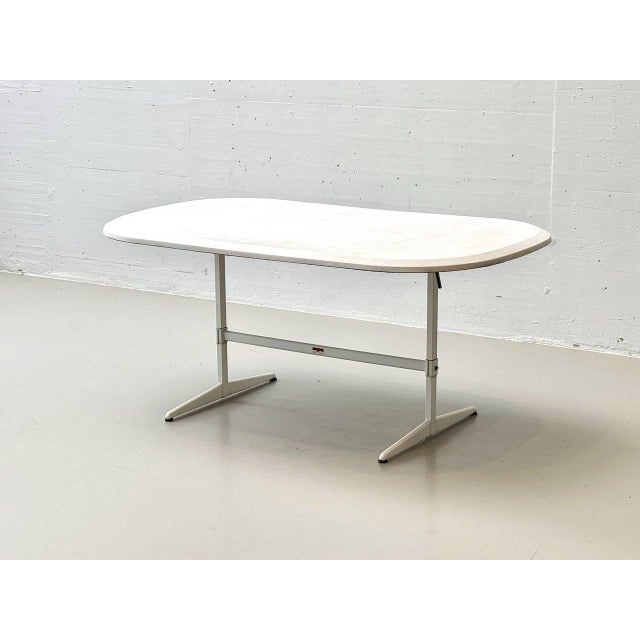 Silver Oval Folding Garden Table by Mazuvo and SM France, 1990s For Sale - Image 8 of 18