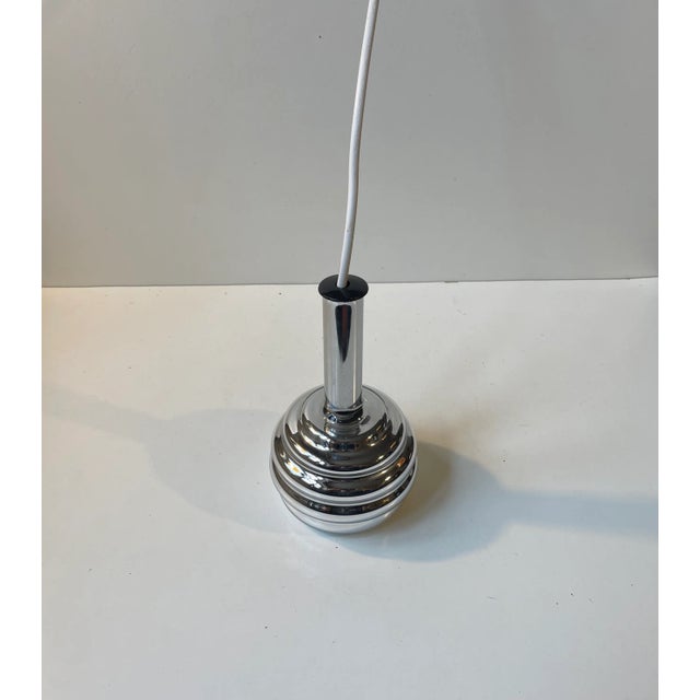 Space Age Italian Pendant Lamp in Mirror Glass, 1970s For Sale - Image 6 of 10