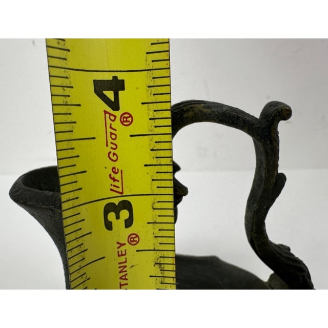 Antique 19th Century Bronze Grand Tour Askos Pouring Vessel Made in the Roman Style 4w X 4h For Sale - Image 11 of 14