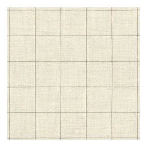 Schumacher Mellier Plaid Fabric in Linen