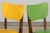 Mid Century Modern French Oak Dining Chairs in Rainbow Vinyl - Set of 6 For Sale - Image 9 of 18