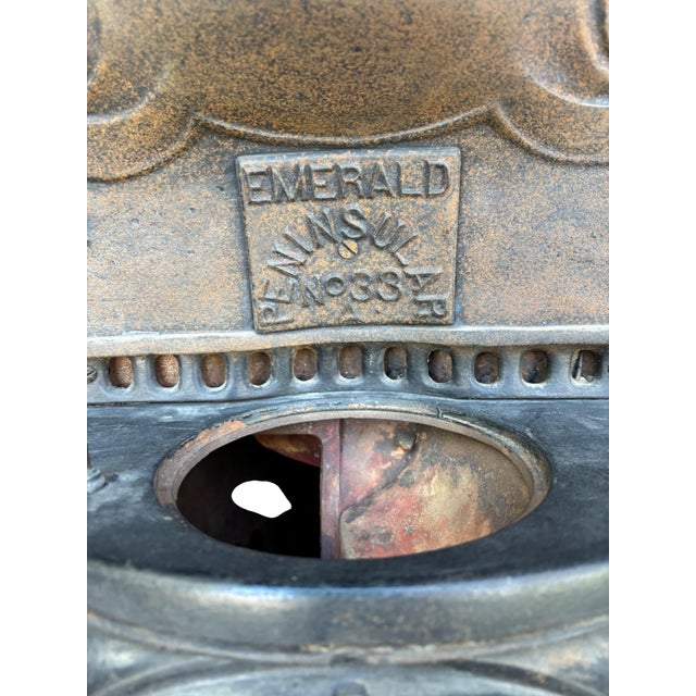 Antique Victorian Cast Iron Parlor Stove – Emerald Peninsular, Peninsular Stove Co. For Sale - Image 16 of 18