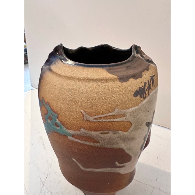 Ceramic Multicolor Sculptural Ceramic Vessel For Sale - Image 7 of 11