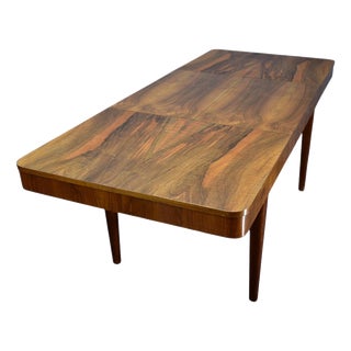 Extendable Dining Table in Walnut by Jindrich Halabala, Czechoslovakia, 1940s For Sale