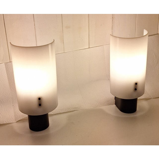 Metal Vintage Italian Wall Lamps from Targetti, 1980s, Set of 2 For Sale - Image 7 of 12