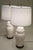 Cream 1960s XL Matched Pair Relief Cream Crackle Glazed Porcelain Ceramic Lamps Majolica Italy - a Pair For Sale - Image 8 of 11