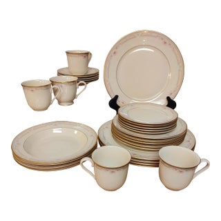 1980s Lenox Bellaire Dinnerware Set- 29 Pieces For Sale