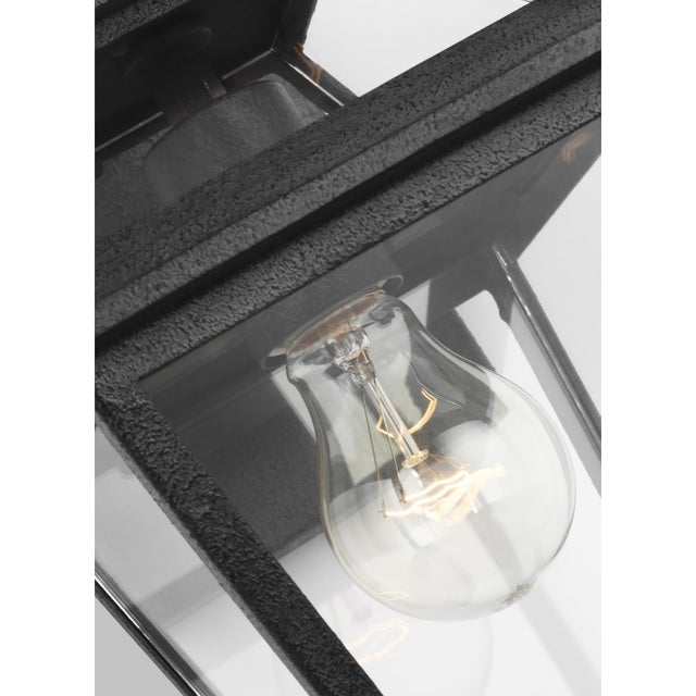 Chapman & Myers by Visual Comfort Studio Falmouth Extra Small Outdoor Wall Lantern, Slate Gray For Sale - Image 4 of 5