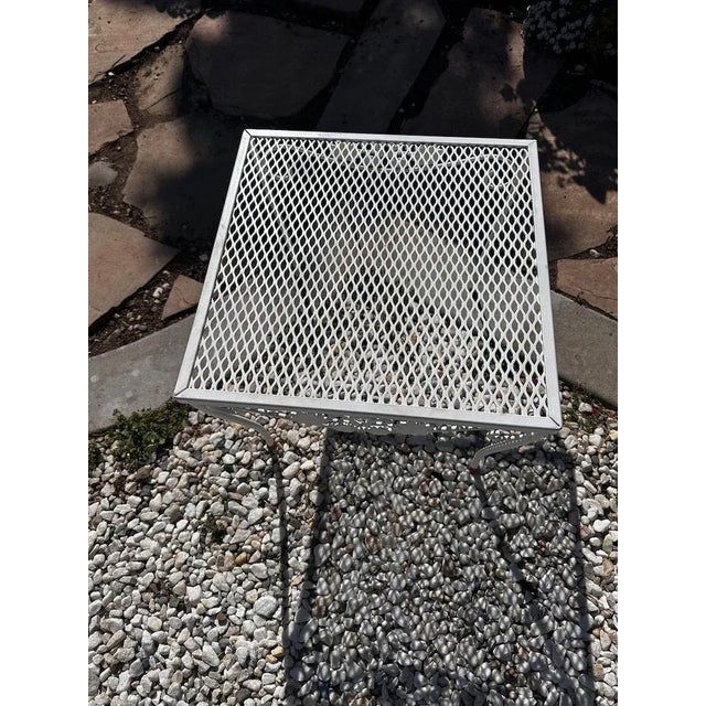 1960s Vintage Russell Woodard Patio Barrel Back Armchairs & Side Table, 3 Pieces For Sale - Image 10 of 10