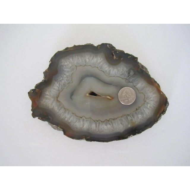 Grey Agate Geode Crystal Decorative Object or Paperweight For Sale In New York - Image 6 of 11