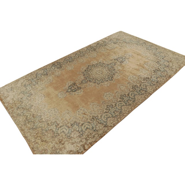 This antique 9x17 Persian rug is a rare curation of intriguing provenance. Hand-knotted in wool, it’s believed to...