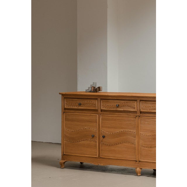 Boho Chic Italian Rattan Sideboard, 1970s For Sale - Image 3 of 15