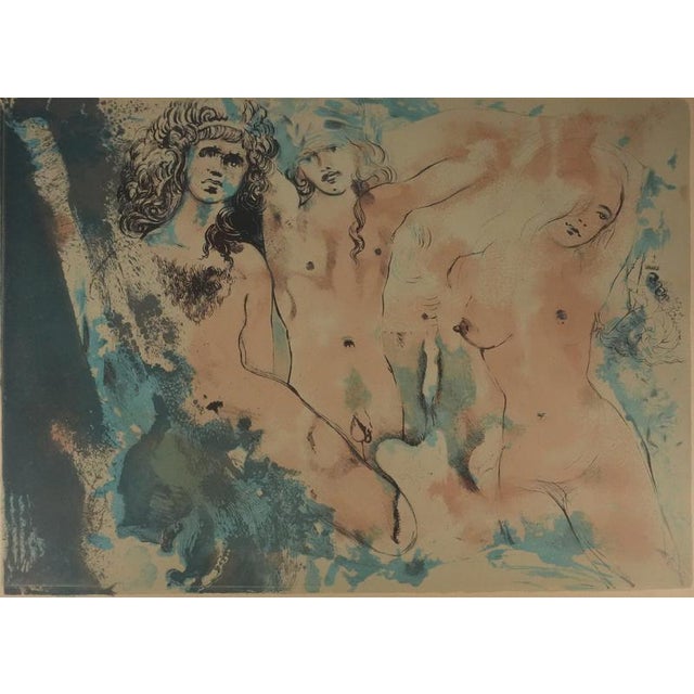 Salvador Dali, Nude, Happy Days (3 Hippies), 1970, Lithograph For Sale - Image 4 of 13