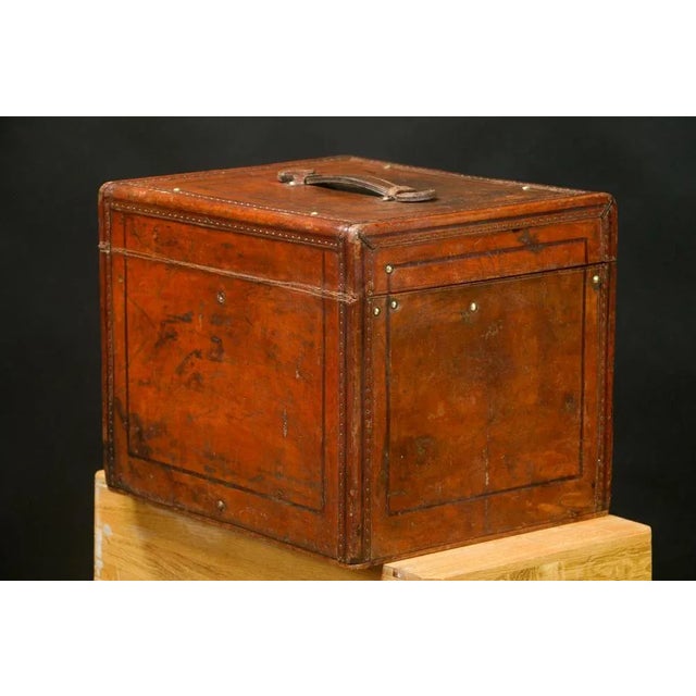 Leather Hat Trunk, 1920s For Sale - Image 4 of 9