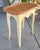French Provincial Painted Side Table W Faux Marble Top For Sale - Image 4 of 6