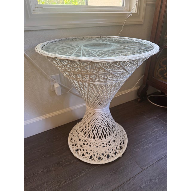 Mid Century, Russell Woodard Vintage Tall Hourglass Side Table, Attrbuted For Sale - Image 11 of 12