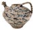Vintage Beige and Green Lacquered and Terracotta Vase, Deruta, Italy, 1950s For Sale