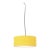 Stretch Swag Lamp, Mustard Linen Shade, Weathered Brass, for Living Room or Bedroom For Sale