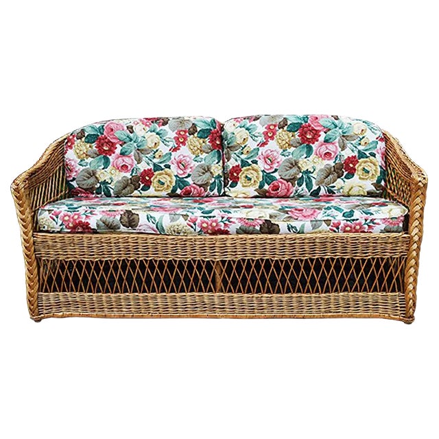 Model WS18 Sofa by John McGuire for McGuire, 1970s For Sale