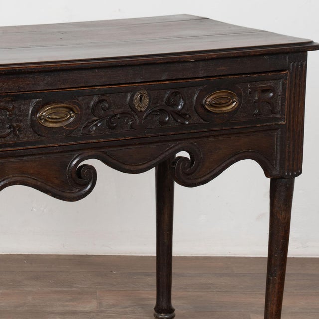 Late 18th Century English Carved Walnut Side Table With Drawer For Sale - Image 11 of 16